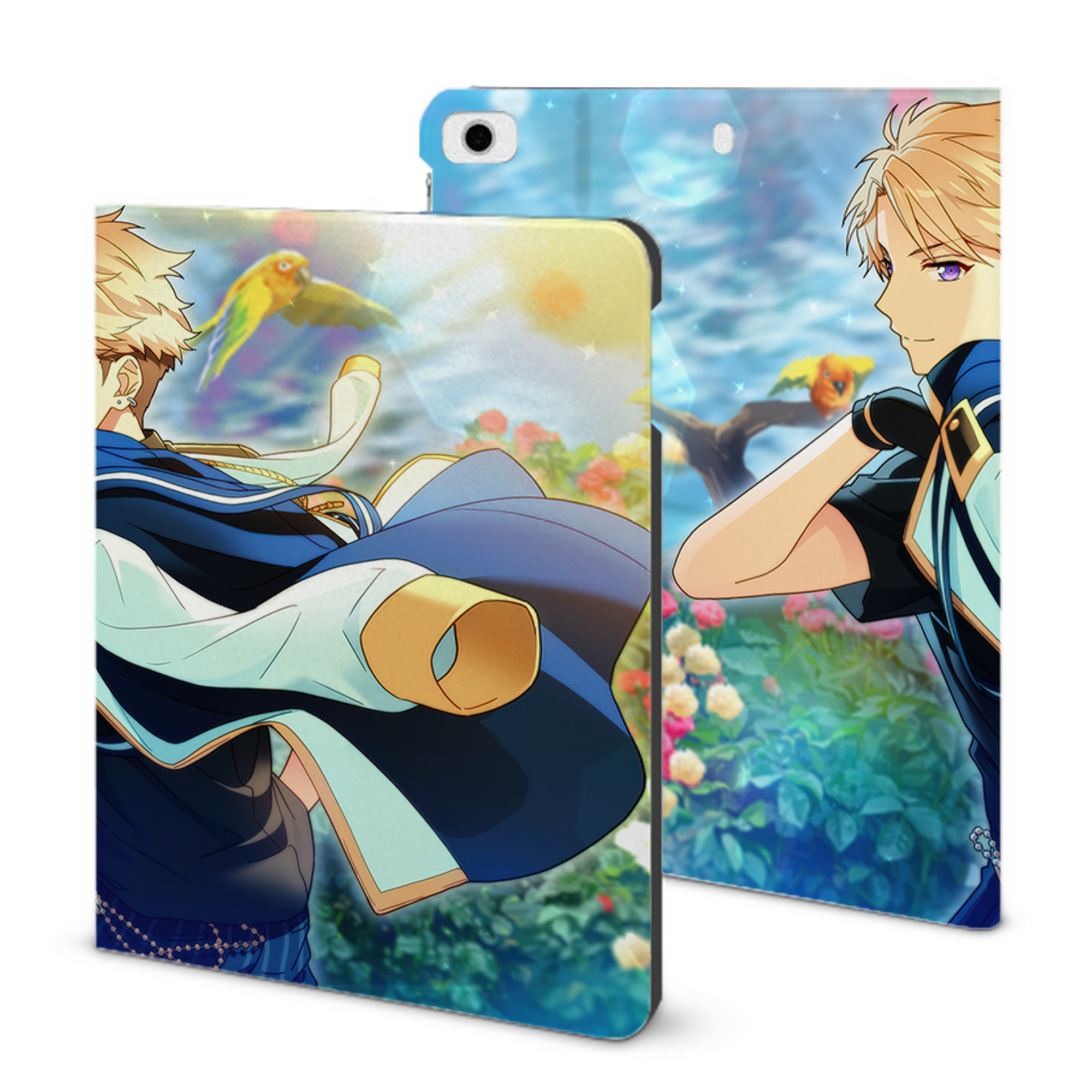 （画像用） あんさんぶるスターズ! Ensemble Stars IPad ケース ブック型 PUレザー TPU 耐衝撃 軽量 薄型 ペン収納なし 全面保護 IPad 各モデル対応